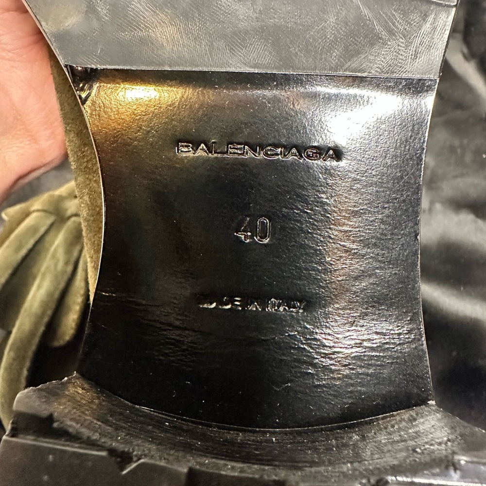 Balenciaga Leather Moto Boots - Picture 6 of 14